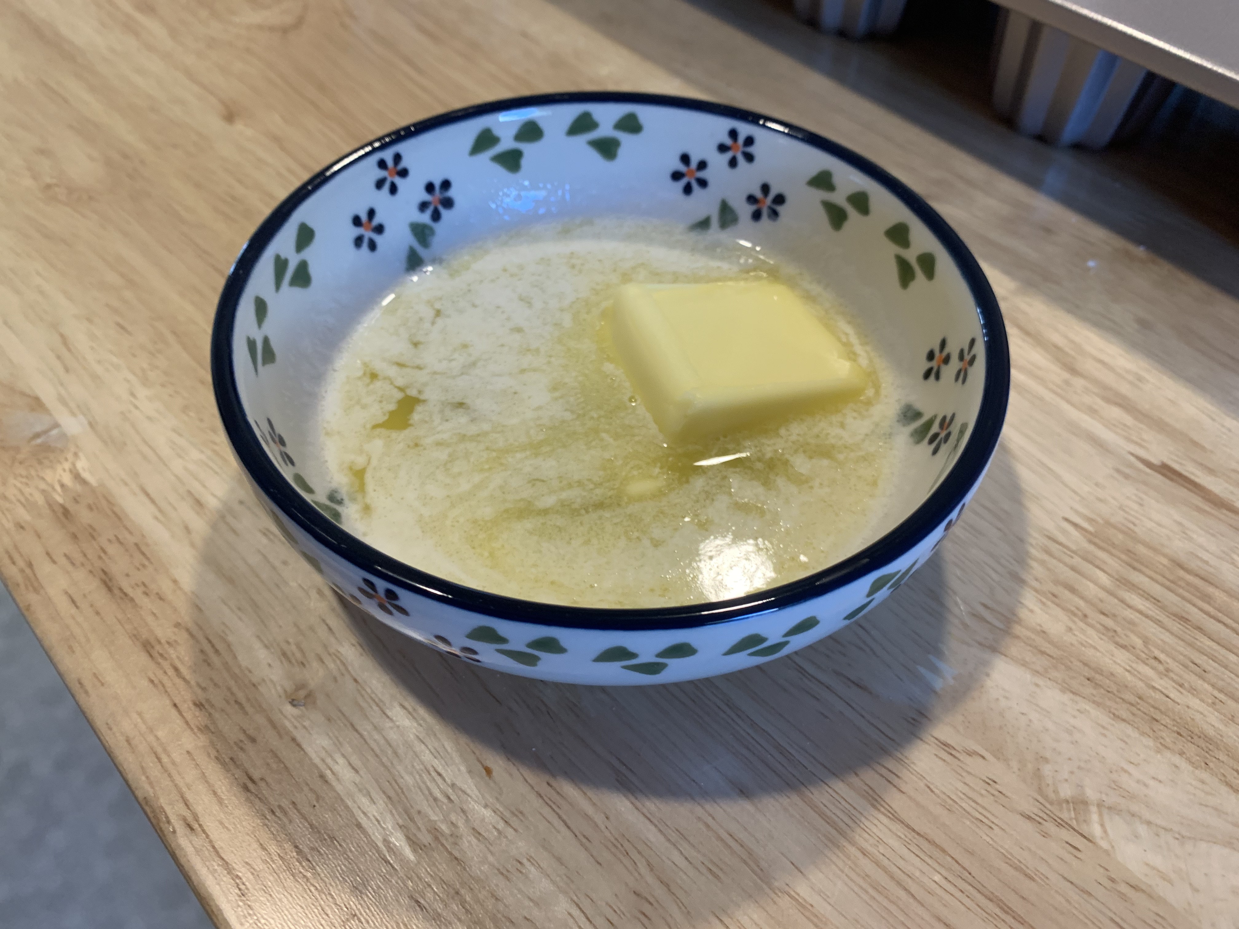 Egg mixture combined