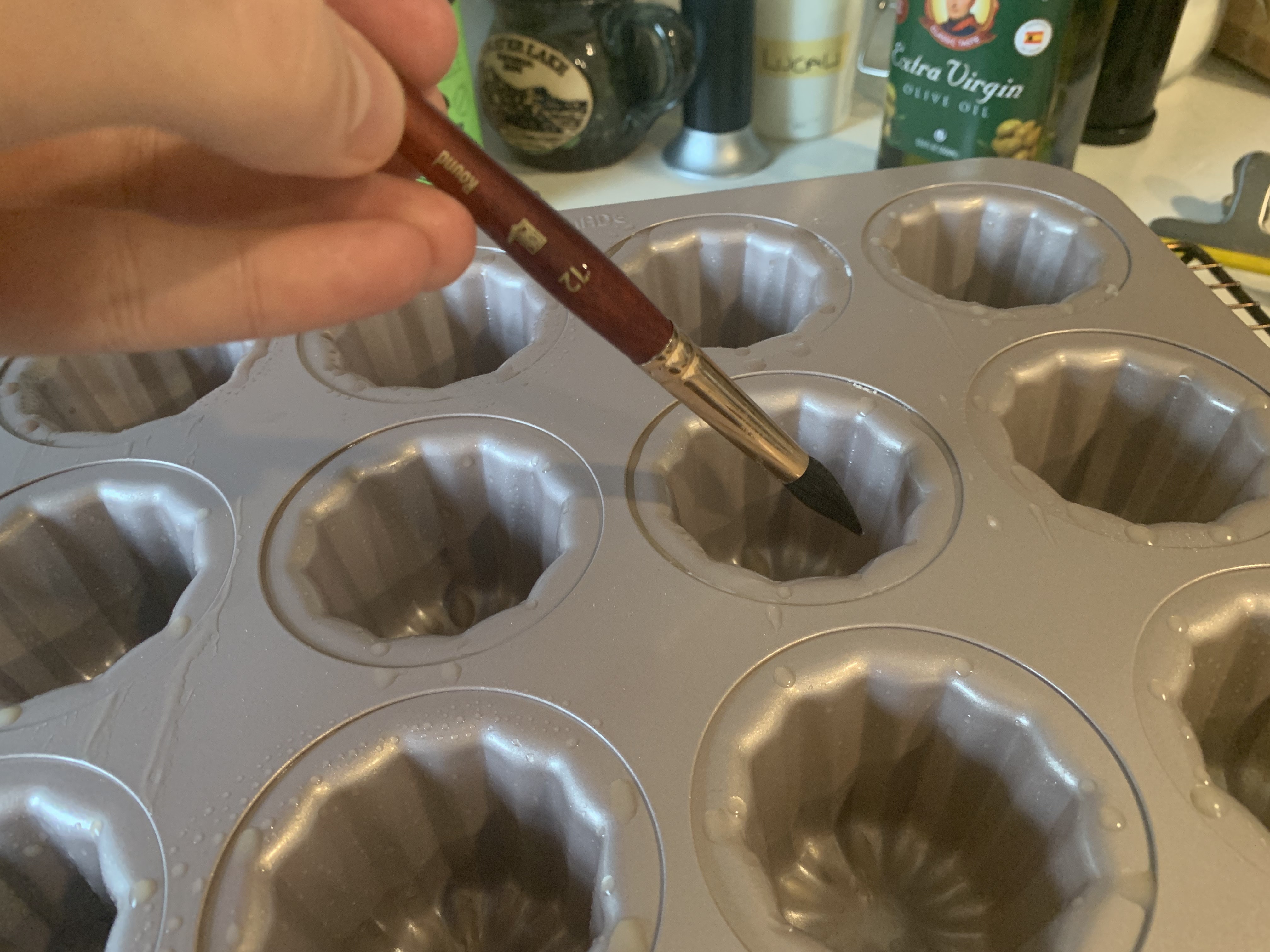Coated molds close-up