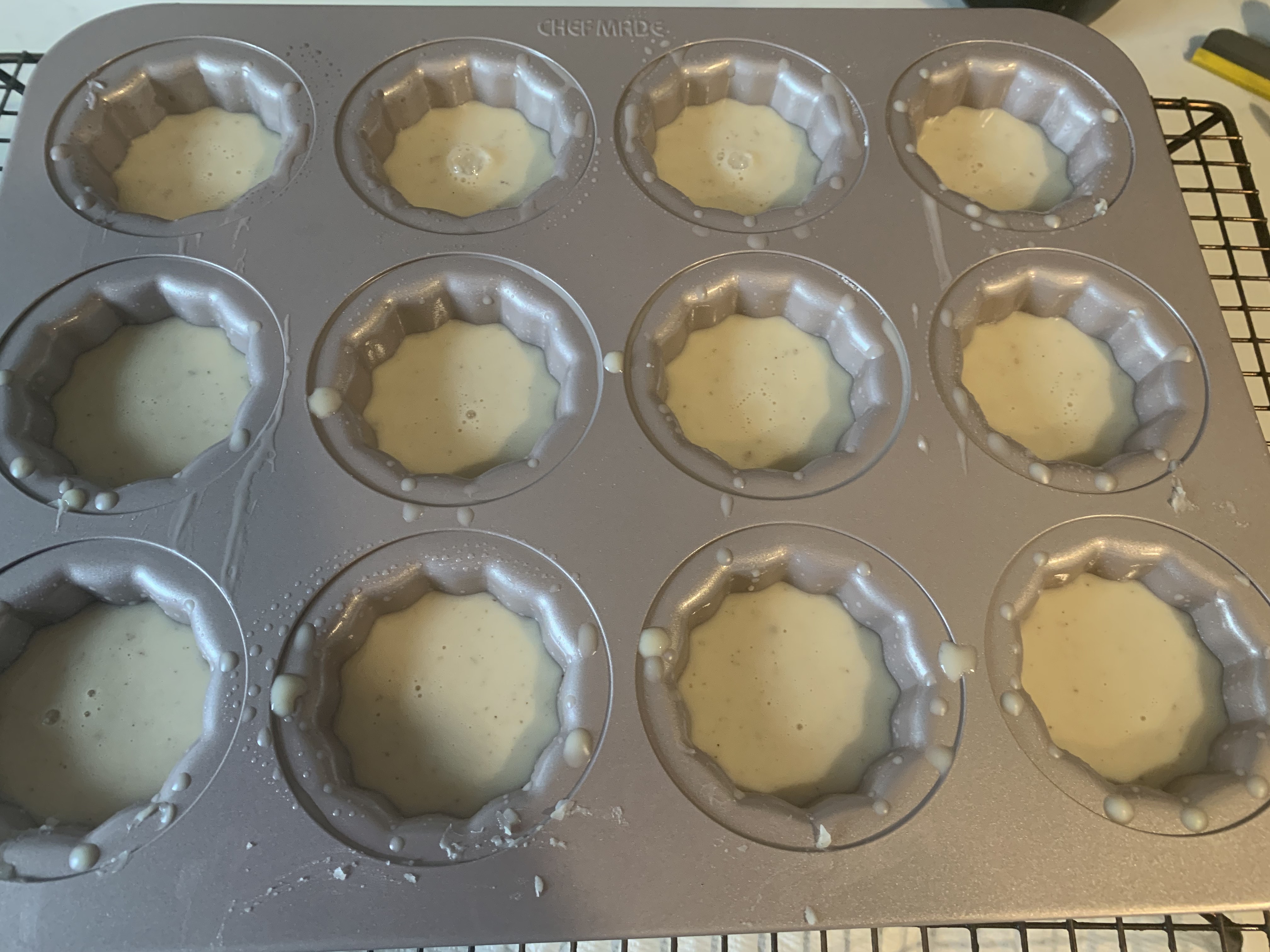 Molds in tray