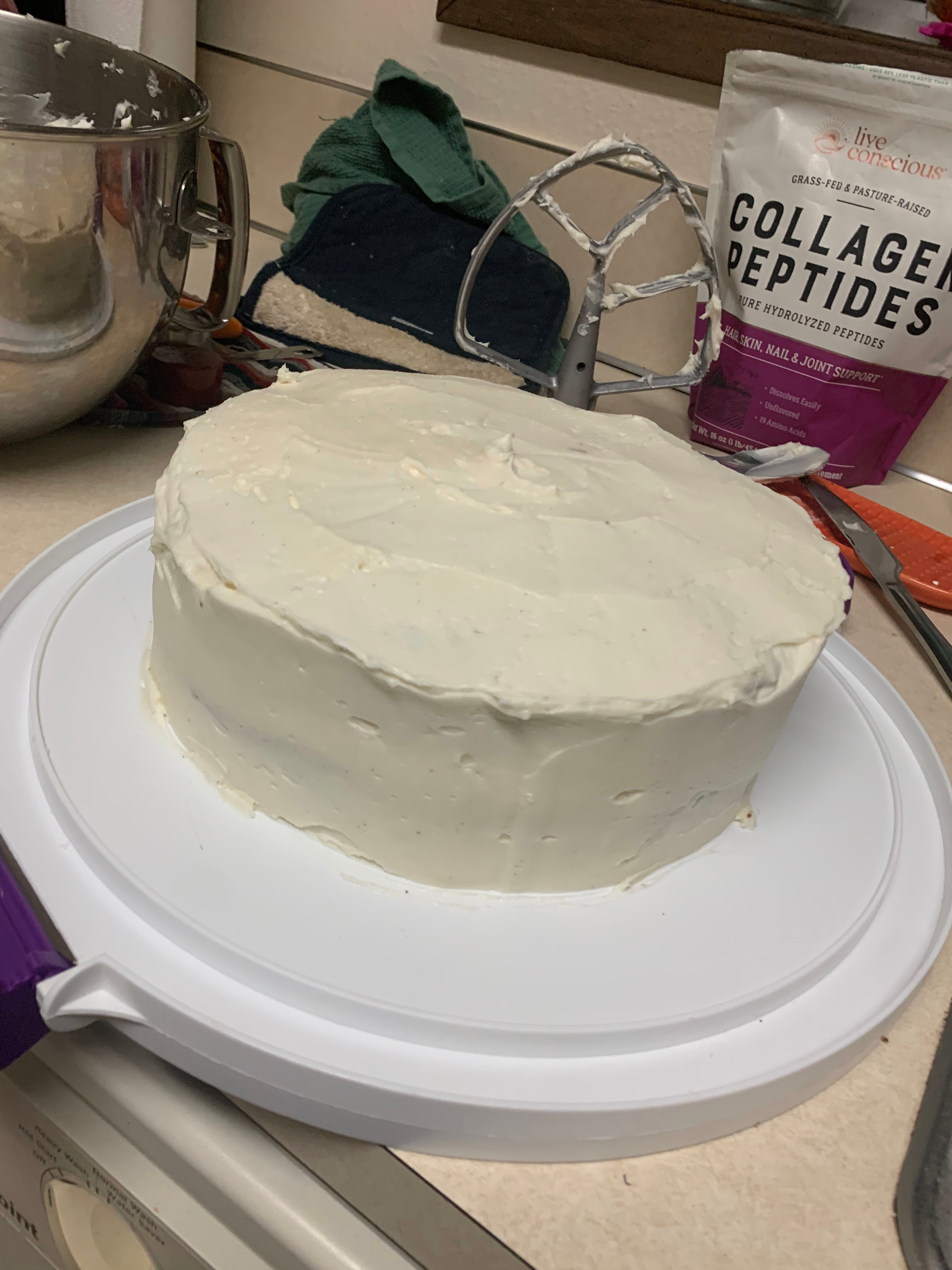 Frosted carrot cake